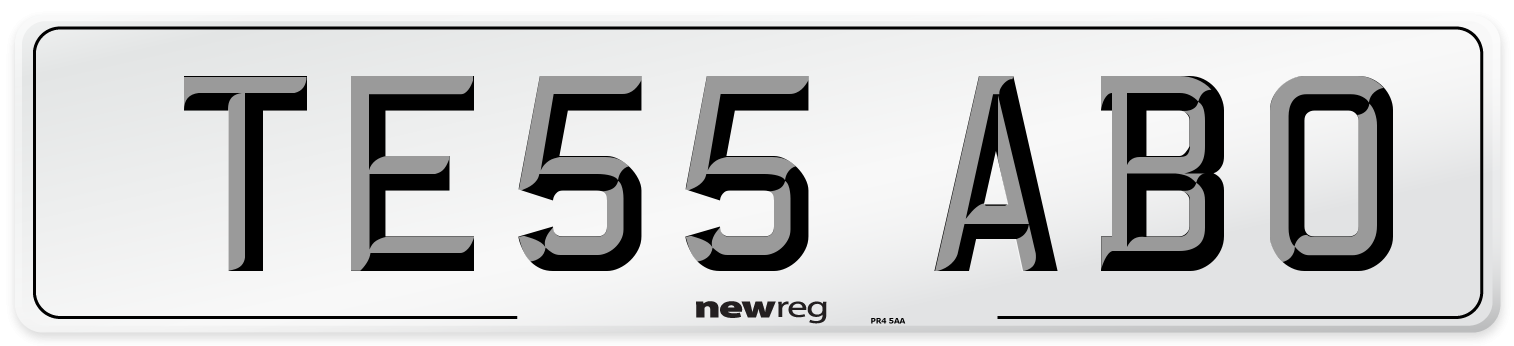 TE55 ABO Number Plate from New Reg